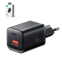Заредете изображение във визуализатора на галерията – Joyroom JR-TCF08EU Speed ​​Series 30W PD/QC/AFC/FCP fast wall charger - black
