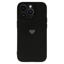Заредете изображение във визуализатора на галерията – Vennus Silicone Heart Case for Iphone 14 Pro Max design 1 black
