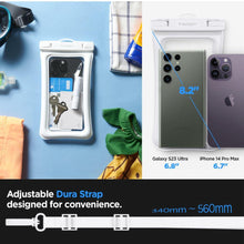 Заредете изображение във визуализатора на галерията – Spigen A610 UNIVERSAL WATERPROOF FLOAT CASE WHITE

