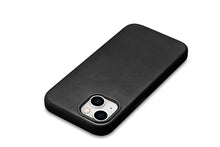 Заредете изображение във визуализатора на галерията – iPhone 15 Plus iCarer Oil Wax Premium Leather MagSafe Compatible Leather Case - Black
