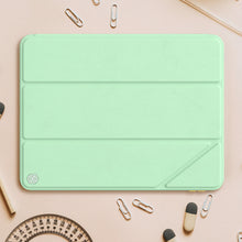 Заредете изображение във визуализатора на галерията – Nillkin Bevel Leather Case for iPad 10.9'' 2022 (10 gen.) smart cover cover with flip stand green
