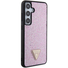 Заредете изображение във визуализатора на галерията – Guess Rhinestone Triangle case for Samsung Galaxy S24+ - pink
