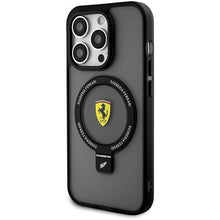 Заредете изображение във визуализатора на галерията – Ferrari FEHMP15XUSCAK iPhone 15 Pro Max 6.7" black/black hardcase Ring Stand 2023 Collection MagSafe
