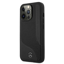 Заредете изображение във визуализатора на галерията – Mercedes MEHCP13LCDOBK iPhone 13 Pro / 13 6,1" czarny/black hardcase Leather Perforated Area
