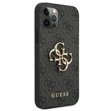 Заредете изображение във визуализатора на галерията – Guess GUHCP12L4GMGGR iPhone 12 Pro Max 6,7" szary/grey hardcase 4G Big Metal Logo
