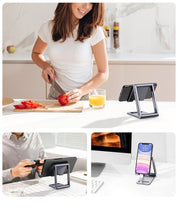 Заредете изображение във визуализатора на галерията – Ugreen metal aluminum folding phone holder tablet gray (LP263 80708)
