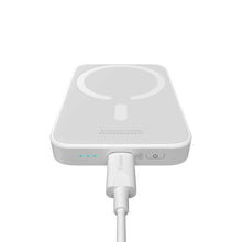 Заредете изображение във визуализатора на галерията – Power bank baseus with wireless charging support magsafe 15w- 6 000mah pd60w white ppcx020002 - TopMag
