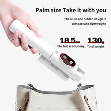 Заредете изображение във визуализатора на галерията – Selfie Stick MINI - with detachable bluetooth remote control and tripod - P20 WHITE
