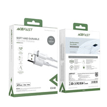 Заредете изображение във визуализатора на галерията – Acefast cable usb a tp lightning 8-pin mfi 2,4a c2-02 silicone 1,2m white
