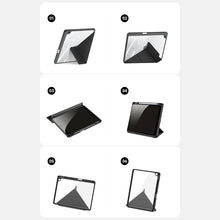 Заредете изображение във визуализатора на галерията – Dux Ducis Magi case for iPad 10.9'' 2022 (10 gen.) cover with stylus holder smart cover stand pink
