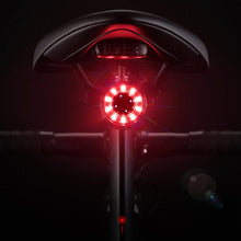 Заредете изображение във визуализатора на галерията – Wozinsky LED rear bicycle light with micro USB red light 5 modes black (WRBLB2)
