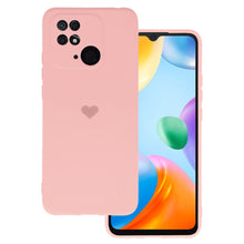 Заредете изображение във визуализатора на галерията – Vennus Silicone Heart Case for Xiaomi Redmi 10C design 1 pink
