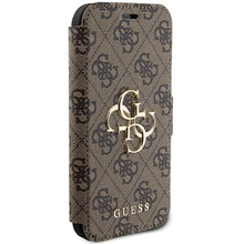 Заредете изображение във визуализатора на галерията – Original Case GUESS book 4G Metal Logo GUBKP15S4GMGBR for Iphone 13/14/15 brown
