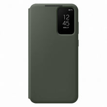 Заредете изображение във визуализатора на галерията – Samsung Smart View Wallet Case for Samsung Galaxy S23+ Cover with Smart Flip Window Card Wallet khaki (EF-ZS916CGEGWW)
