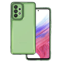 Заредете изображение във визуализатора на галерията – Crystal Diamond 2mm Case for Samsung Galaxy A24 4G Transparent green

