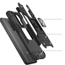 Заредете изображение във визуализатора на галерията – Wozinsky Ring Armor Rugged Hybrid Case Cover + Magnetic Holder Xiaomi Redmi 10X 4G / Xiaomi Redmi Note 9 black
