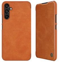 Заредете изображение във визуализатора на галерията – Nillkin Qin Leather Flip Wallet Case for Samsung Galaxy A34 5G | Brown
