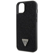 Заредете изображение във визуализатора на галерията – Original Case GUESS Rhinestone Triangle hardcase GUHCP14MHDGTPK for Iphone 14 Plus black
