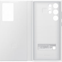 Заредете изображение във визуализатора на галерията – Samsung Smart Clear View Standing Cover Case Antibacterial Samsung Galaxy S22 Ultra Smart Flip Case white (EF-ZS908CWEGEE)
