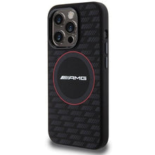 Заредете изображение във визуализатора на галерията – AMG Silicone Carbon Pattern MagSafe case for iPhone 15 Pro - black
