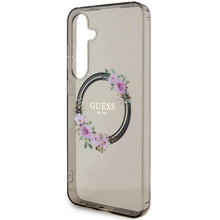 Заредете изображение във визуализатора на галерията – Guess IML Flowers Wreath MagSafe case for Samsung Galaxy S24+ - black
