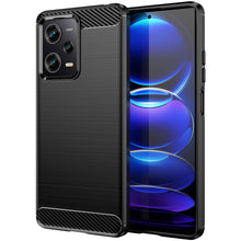 Заредете изображение във визуализатора на галерията – Carbon Case Cover Xiaomi Poco X5 Pro 5G / Redmi Note 12 Pro Flexible Silicone Carbon Cover Black
