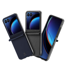 Заредете изображение във визуализатора на галерията – Leather wallet case for Motorola Razr 40 Ultra Dux Ducis Bril - blue
