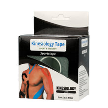 Заредете изображение във визуализатора на галерията – Kinesiology tape, 5 cm x 5 m dark green
