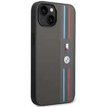 Заредете изображение във визуализатора на галерията – Case BMW BMHCP14M22PPMA iPhone 14 Plus 6.7" grey/grey Tricolor M Collection
