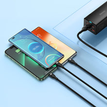Заредете изображение във визуализатора на галерията – BASEUS cable USB 3in1 Flash Series USB-C micro USB Lightning 66W CASS040001
 1.2m black
