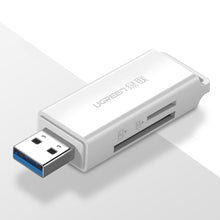 Заредете изображение във визуализатора на галерията – Ugreen portable TF/SD card reader for USB 3.0 white (CM104)

