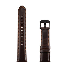 Заредете изображение във визуализатора на галерията – Dux Ducis Leather Strap Strap For Samsung Galaxy Watch / Huawei Watch / Honor Watch (20mm band) Leather Wristband Dark Brown (Business Version)

