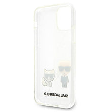 Заредете изображение във визуализатора на галерията – Original Case KARL LAGERFELD - Karl &amp; Choupette Hard Case KLHCN58CKTR for Iphone 11 Pro Transparent
