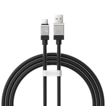 Заредете изображение във визуализатора на галерията – BASEUS cabel USB to Type C CoolPlay Fast Charging 100W 1m black CAKW000601
