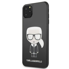 Заредете изображение във визуализатора на галерията – Karl Lagerfeld KLHCN65DLFKBK iPhone 11 Pro Max czarny/black hard case Iconic Karl Glitter
