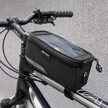 Заредете изображение във визуализатора на галерията – Wozinsky frame bike bag phone cover up to 6.5 inch 1l black (WBB6BK)
