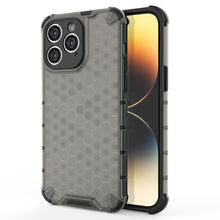 Заредете изображение във визуализатора на галерията – Honeycomb case for iPhone 14 Pro armored hybrid cover black
