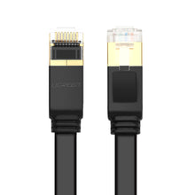 Заредете изображение във визуализатора на галерията – Ugreen Ethernet patch cord U/FTP Cat. 7 10Gb/s flat 0.5m black (NW106)
