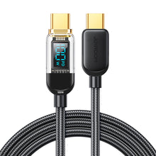 Заредете изображение във визуализатора на галерията – Joyroom USB C - USB C 100W cable for fast charging and data transfer 1.2 m black (S-CC100A4)
