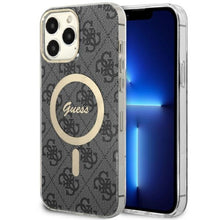 Заредете изображение във визуализатора на галерията – Original Case GUESS hardcase 4G MagSafe GUHMP13XH4STK for Iphone 13 Pro Max black
