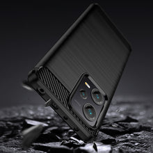 Заредете изображение във визуализатора на галерията – Carbon Case case for Xiaomi Redmi Note 12 Pro+ flexible silicone carbon cover black
