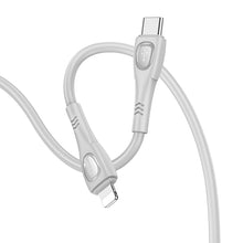 Заредете изображение във визуализатора на галерията – Borofone Cable BX98 Superior - Type C to Lightning - PD 27W 1 metre grey
