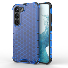 Заредете изображение във визуализатора на галерията – Honeycomb case for Samsung Galaxy S23 armored hybrid cover blue

