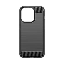 Заредете изображение във визуализатора на галерията – Carbon pattern flexible case for iPhone 15 Pro Carbon Case - black
