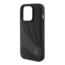 Заредете изображение във визуализатора на галерията – Mercedes Leather Wave Pattern case for iPhone 15 Pro - black
