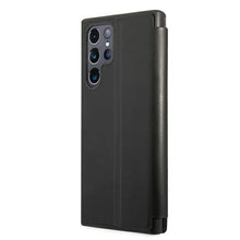 Заредете изображение във визуализатора на галерията – Etui BMW BMBKS22LPUCARTCBK S22 Ultra S908 czarny/black bookcase M Collection Triangles
