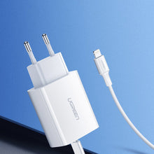 Заредете изображение във визуализатора на галерията – Ugreen USB charger Power Delivery 3.0 Quick Charge 4.0+ 20W 3A white (60450)
