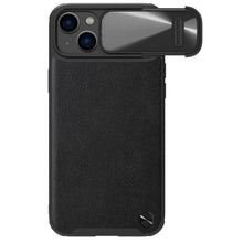 Заредете изображение във визуализатора на галерията – Nillkin CamShield Leather S Case iPhone 14 Plus cover with camera cover black
