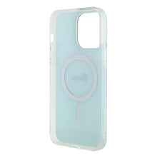 Заредете изображение във визуализатора на галерията – Original Case GUESS IML Iridescent Magsafe hardcase GUHMP15XHITSQ for Iphone 15 Pro Max turquoise
