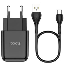 Заредете изображение във визуализатора на галерията – HOCO travel charger USB 2A N2 Vigour black
